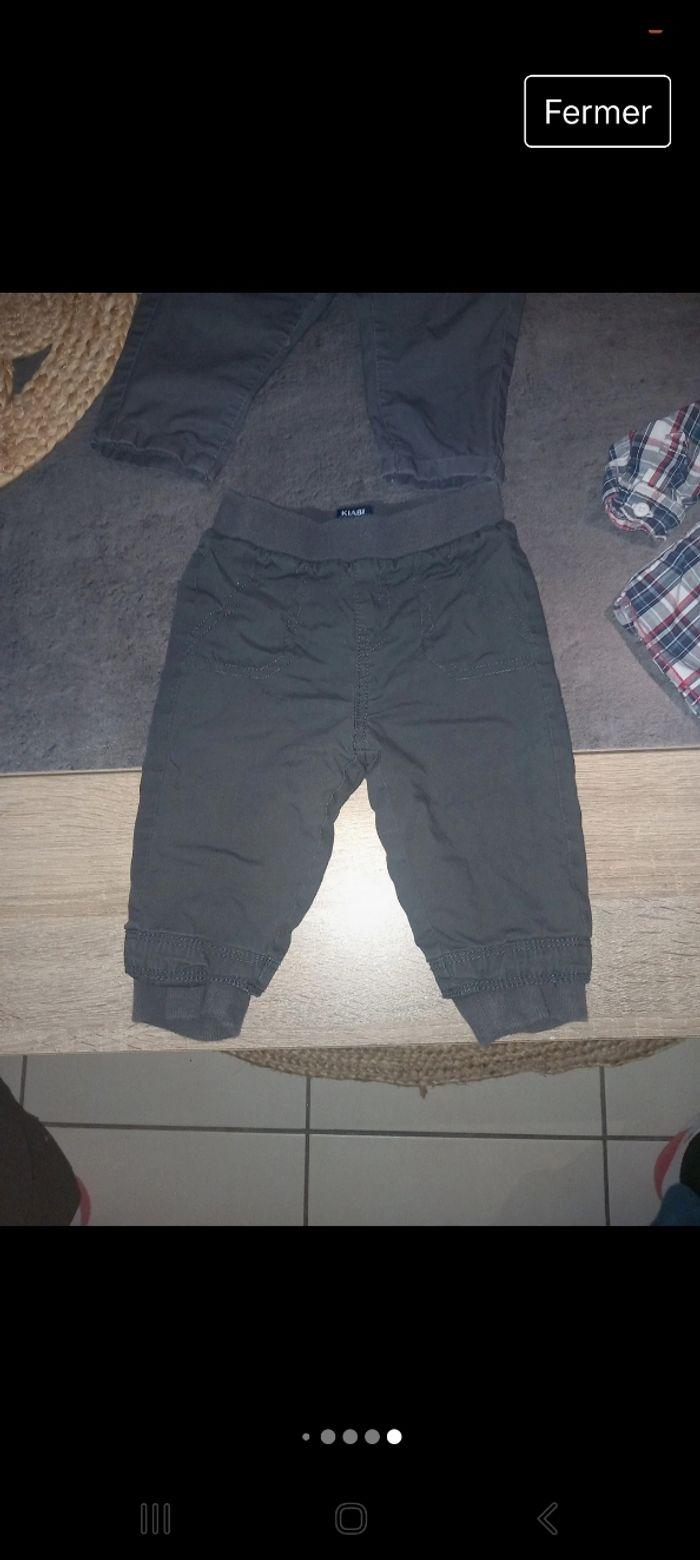 Lot 2 pantalons kiabi et 1 chemise 6 mois - photo numéro 7