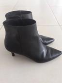 Bottines cuir noir 38 marque Elodie