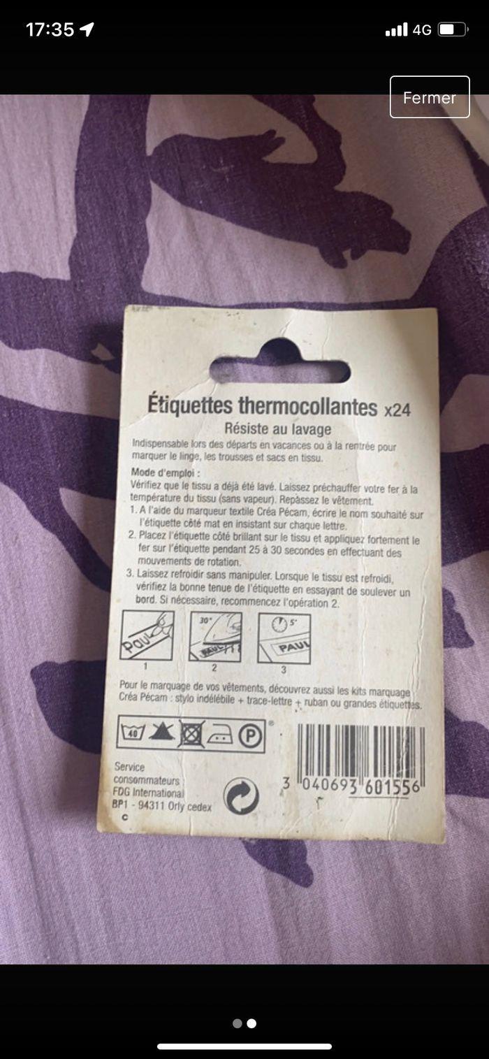 Étiquettes thermocollante - photo numéro 2