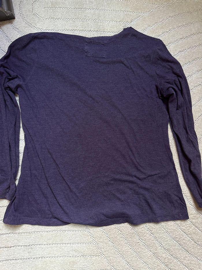 T-shirt manche longue yessica taille l violet - photo numéro 5