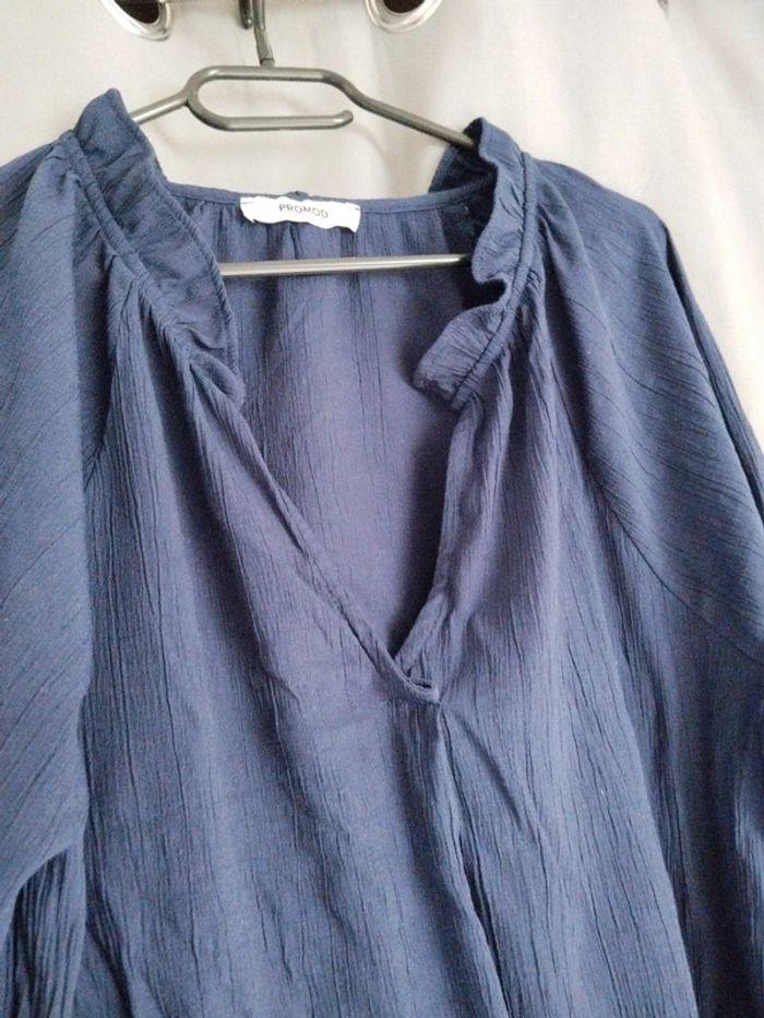 Blouse Promod bleu marine neuve - photo numéro 4