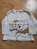 Tee-shirt manches longues Winnie l'ourson 6 mois