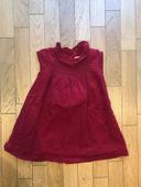 Robe velours rouge DPAM 18 mois