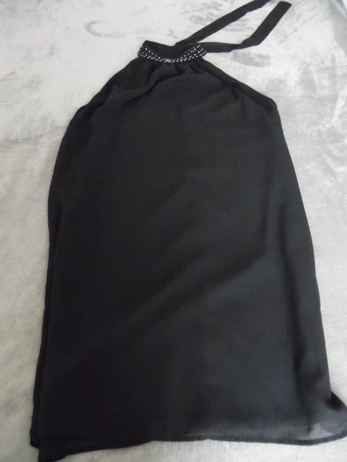 Jolie robe en voile noire, taille 44. - photo numéro 3