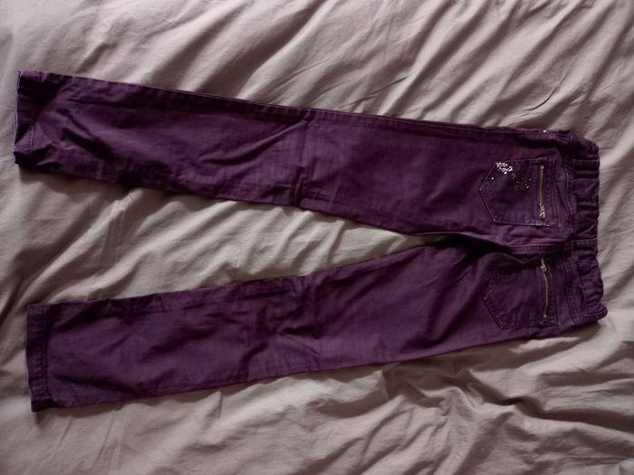 Pantalon violet fille Okaïdi 8 ans - photo numéro 2