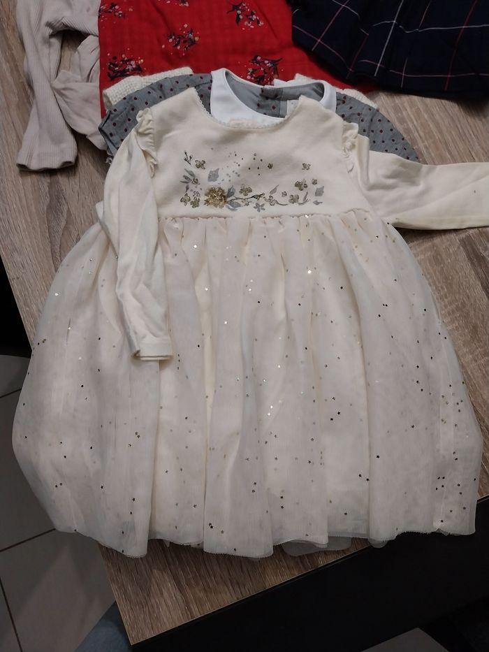 Lot vêtements 12 mois fille 8 pièces, robe Petit Bateau,  Jacadi - photo numéro 4