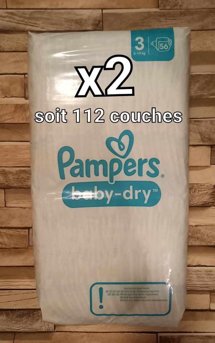 2 paquets de couche Pampers Baby dry Taille 3