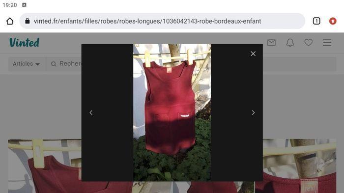 Robe bordeaux enfant - photo numéro 1