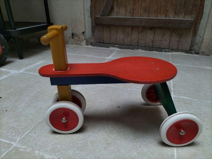 Porteur Tricycle vintage en bois - photo numéro 1