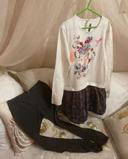 Ensemble robe et legging catimini TBE 12 ans