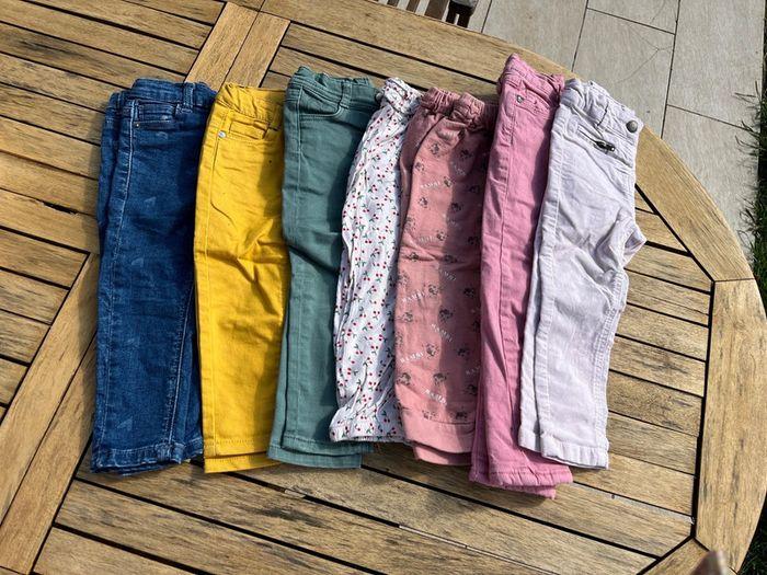 Lot de 7 pantalons fille 2 ans - photo numéro 1