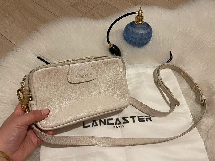 Sac Lancaster trotteur Dune cuir blanc cassé crème bandoulière cross body - photo numéro 20