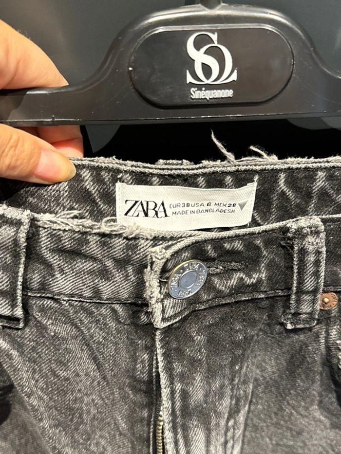 Short en jean noir délavé - photo numéro 3