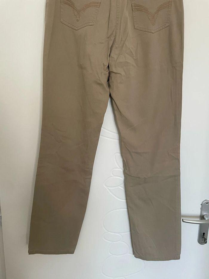 Pantalon beige taille haute coupe droite Burton taille 40 - photo numéro 6