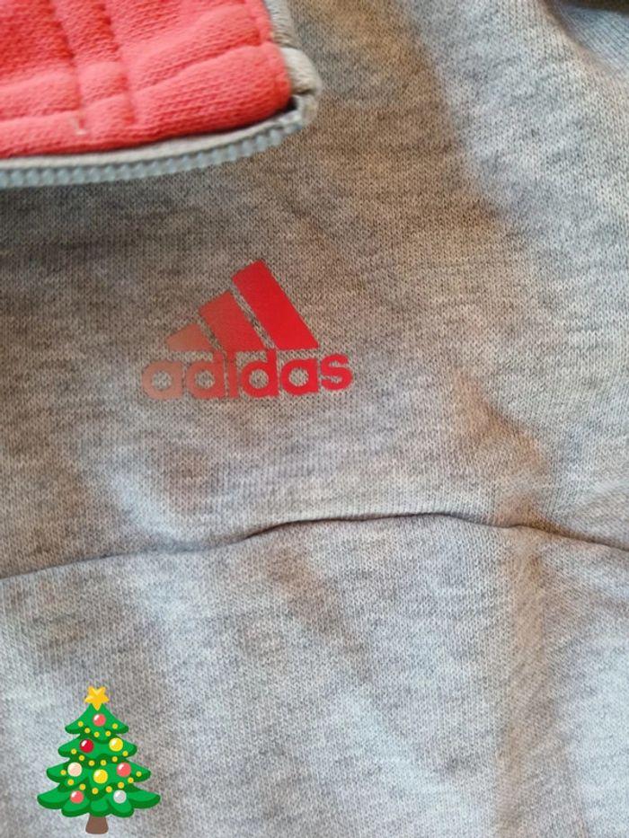 Gilet adidas gris et rose zippé 38 M - photo numéro 2