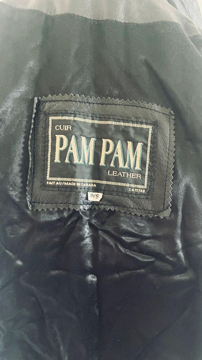 Manteau en cuir long Pam Pam - photo numéro 4