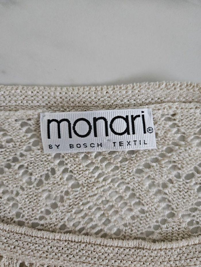 Monari pull beige à maille taille M - photo numéro 5