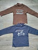 Lot de 2 t-shirts taille 12 mois très bon état TAO