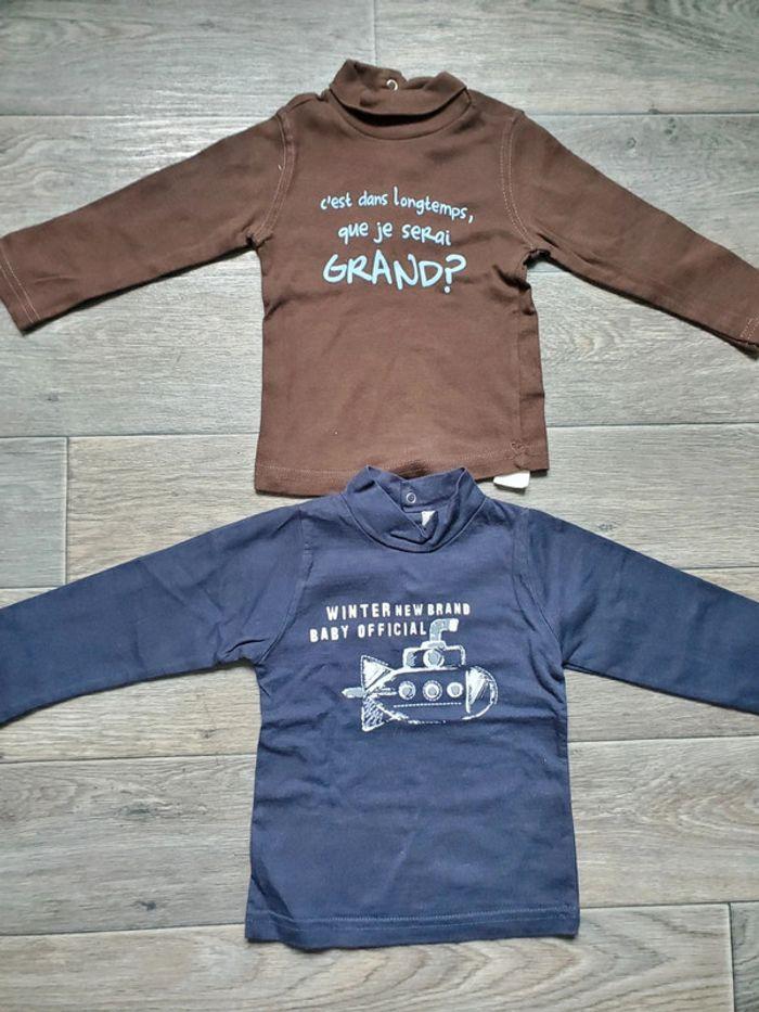 Lot de 2 t-shirts taille 12 mois très bon état TAO - photo numéro 1