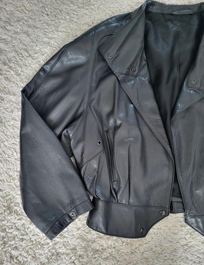 Veste en cuir très souple noire Cosein Taille 40 - photo numéro 7