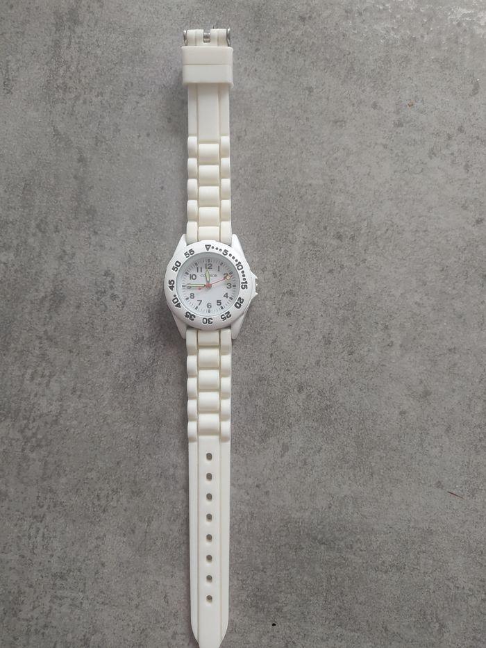 Montre codhor blanche mixte pour apprendre à lire l' heure