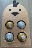 Jeux de boules à paillettes argent et or Ratatm . Kit pétanque pour enfants