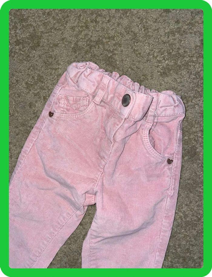 Pantalon droit à velours côtelé rose kiabi bb 3 ans - photo numéro 3