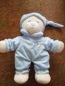 Doudou ours bleu ciel