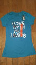 Tee shirt bleu taille 36 neuf