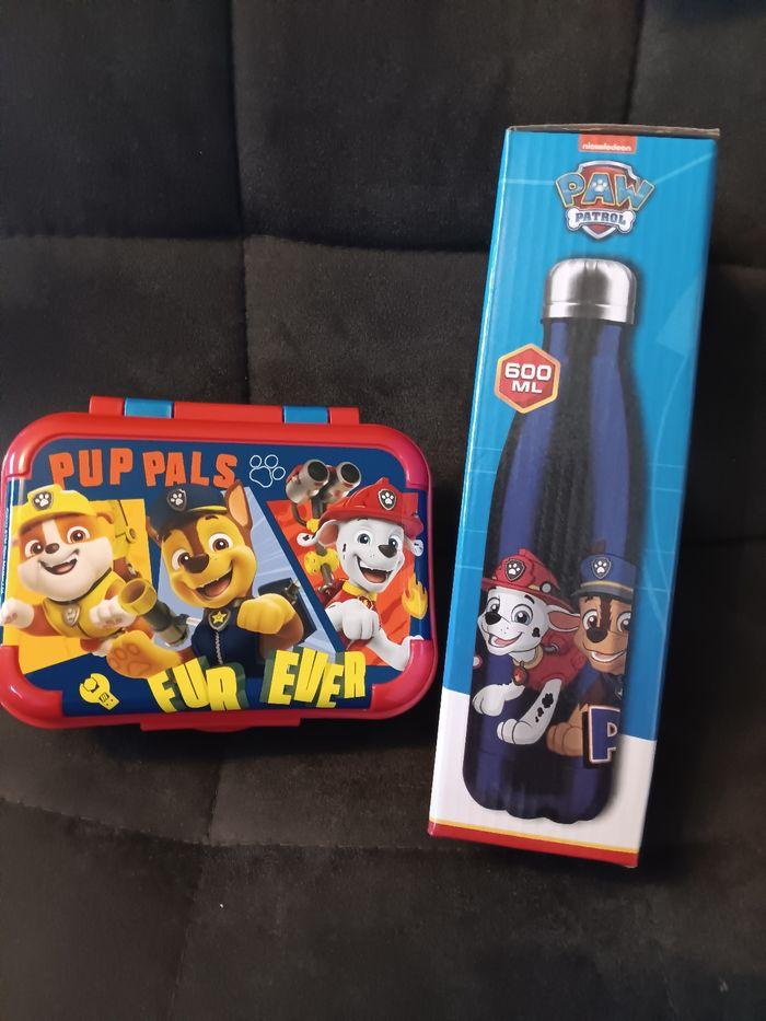 Boîte à goûté + bouteille paw patrol - photo numéro 1