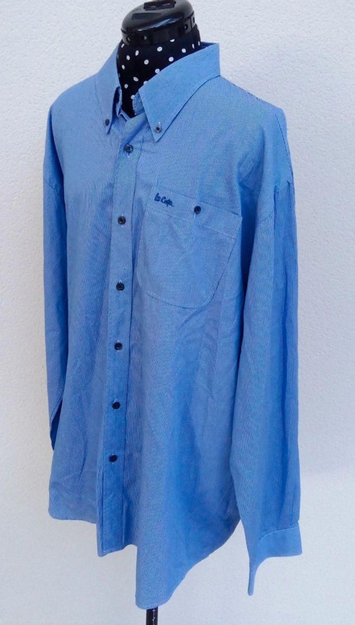 Chemise manches longues bleue à fines rayures Lee Cooper taille XXL - photo numéro 6