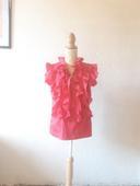 blouse fushia satin taille 38 - 40