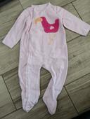 1 pyjama rose oiseau 18 mois fille