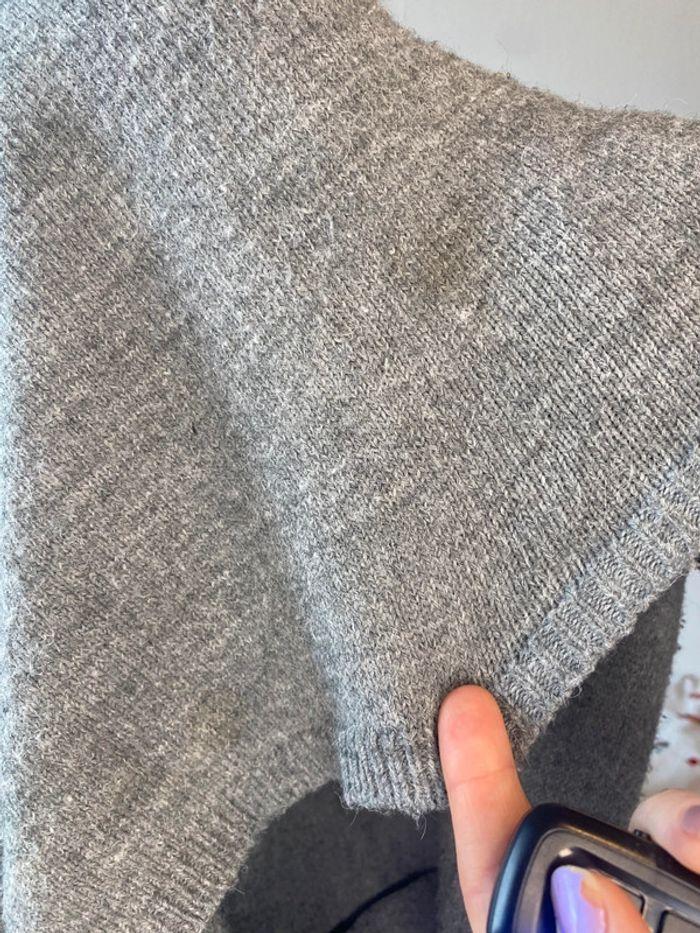 Pull col V avec noeud gris Bréal taille L/ 40 - photo numéro 11