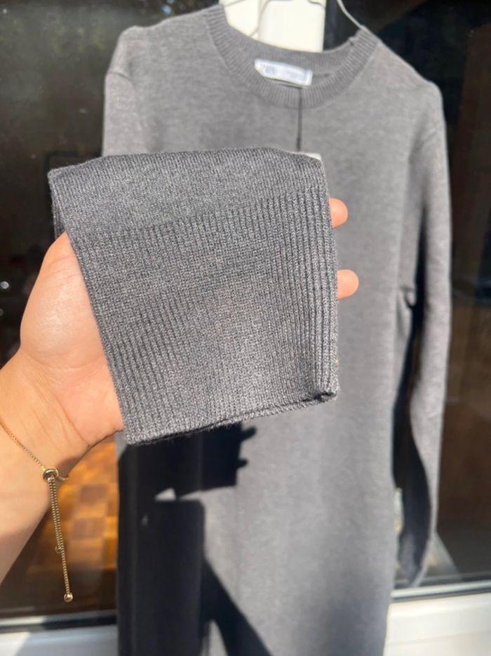 Robe pull maille gris Zara - photo numéro 6