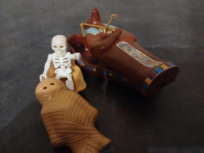 Playmobil egypte pyramide  sarcophage - momie- squelette - photo numéro 2