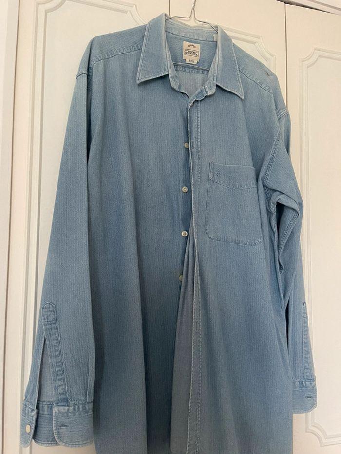 Chemise homme en jeans bleu ciel - photo numéro 2