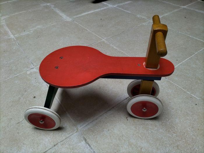 Porteur Tricycle vintage en bois - photo numéro 3