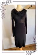 Robe italienne 100% laine fine noire taille 38-40