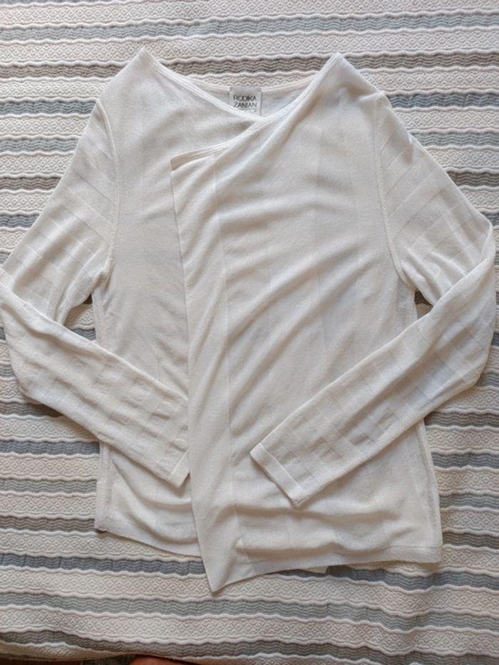 Cardigan léger blanc Rodika Zanian t.S/M - photo numéro 3