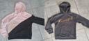 Lot de 2 sweats à capuche rose/noir et gris taille 10ans