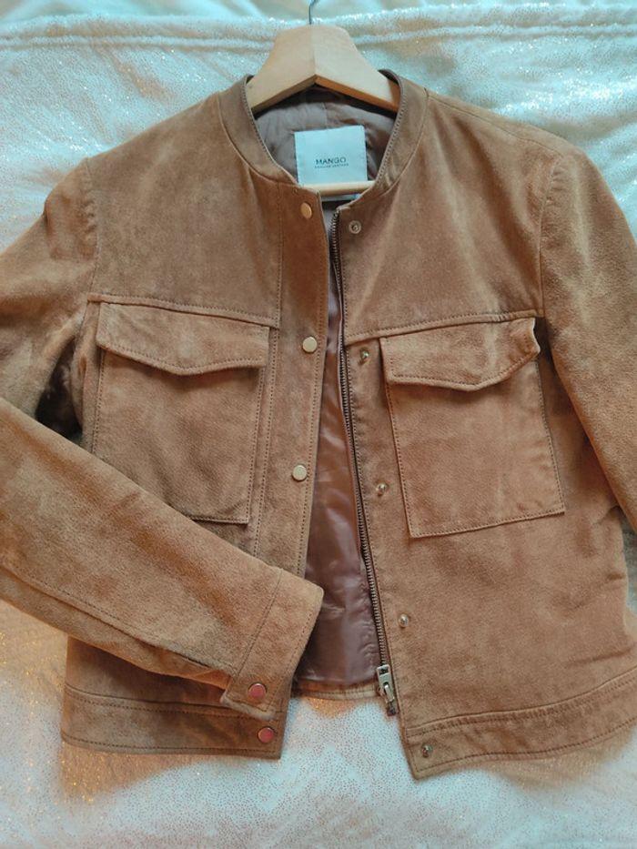 Veste 100% cuir • Mango • Taille S - photo numéro 1