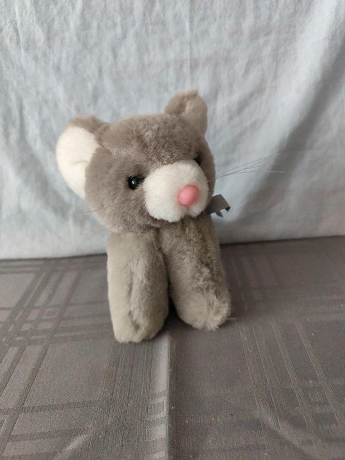 Peluche chat gris - photo numéro 1