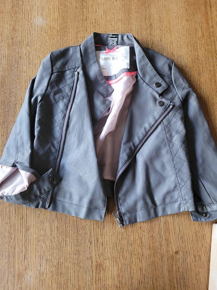 Veste en cuir 3 ans - photo numéro 1