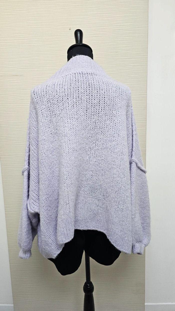 Pull maille chaude oversized lila laine Mademoiselle Chic - photo numéro 6