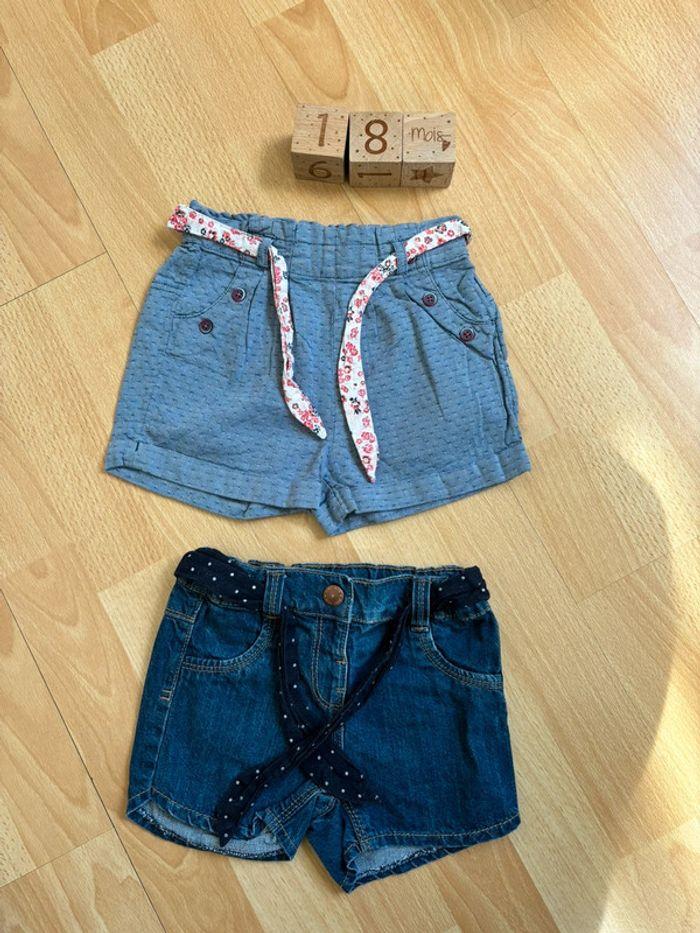 Lot 2 shorts 18 mois