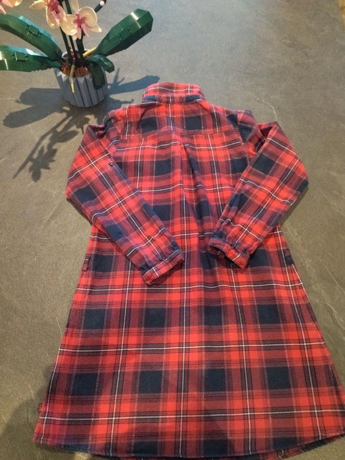 Robe chemise à carreaux noire et rouge - photo numéro 2