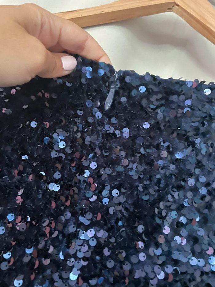 Robe à sequins bleue foncé - photo numéro 4