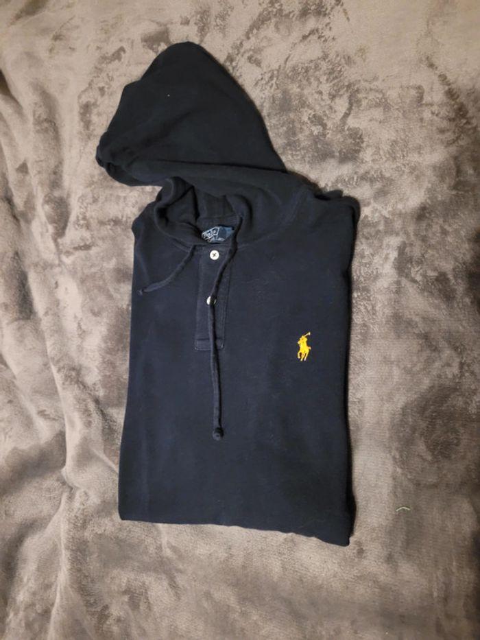 Sweat POLO Ralph Lauren matière Polo Taille XL Marine Logo brodé Capuche - photo numéro 3