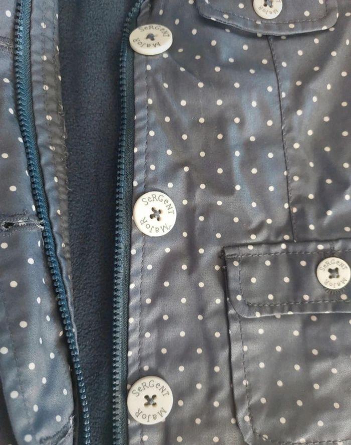 Parka impermeable bleu à pois - photo numéro 6